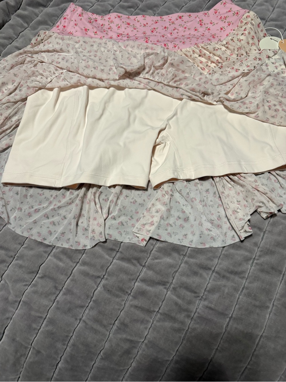Blogilates Pink Floral Ballerina Skort. - Picture 3 of 5